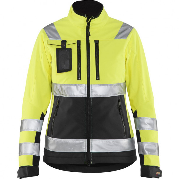 Naisten softshell-takki Blåkläder 4902 Highvis, huomiokeltainen/musta