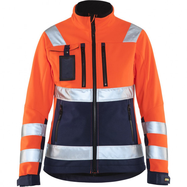 Naisten softshell-takki Blåkläder 4902 Highvis, huomio-oranssi/sininen