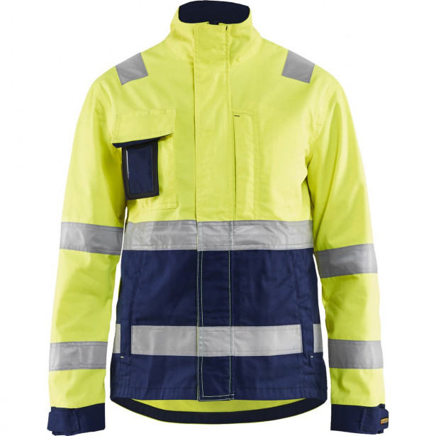 Naisten huomiotakki Blåkläder 4903 Highvis, huomiokeltainen/sininen