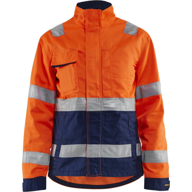 Naisten huomiotakki Blåkläder 4903 Highvis, huomio-oranssi/sininen