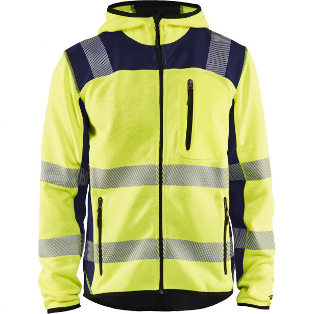 Neulottu takki Blåkläder 4923 Highvis, huomiokeltainen/sininen