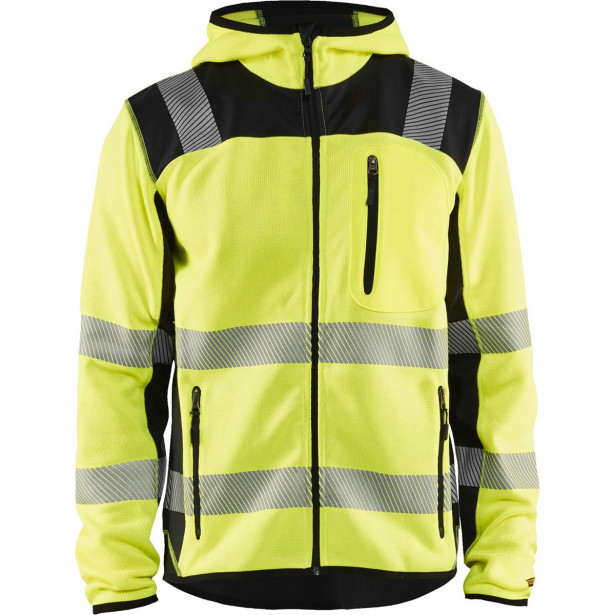 Neulottu takki Blåkläder 4923 Highvis, huomiokeltainen/musta