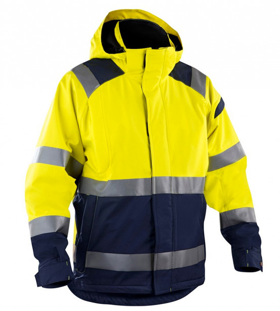 Kuoritakki Blåkläder Highvis 4987, keltainen/mariininsininen