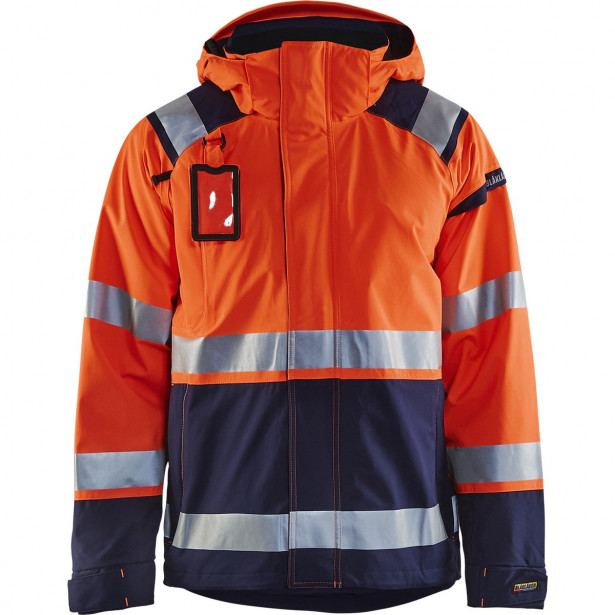 Kuoritakki Blåkläder 4987 Highvis, huomio-oranssi/sininen