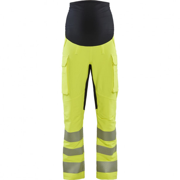 Äitiyshousut Blåkläder 7100 Highvis Stretch, huomiokeltainen/musta