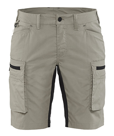 Naisten shortsit Blåkläder 7149 Stretch, beige/musta