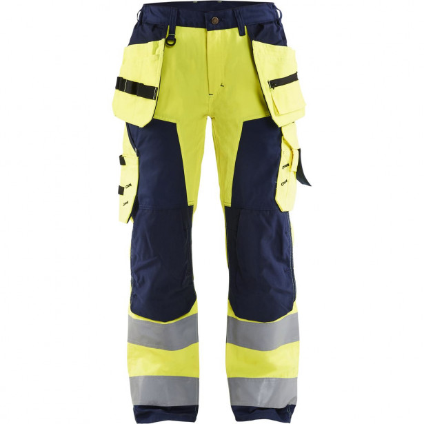 Naisten riipputaskuhousut Blåkläder 7156 Highvis, huomiokeltainen/sininen