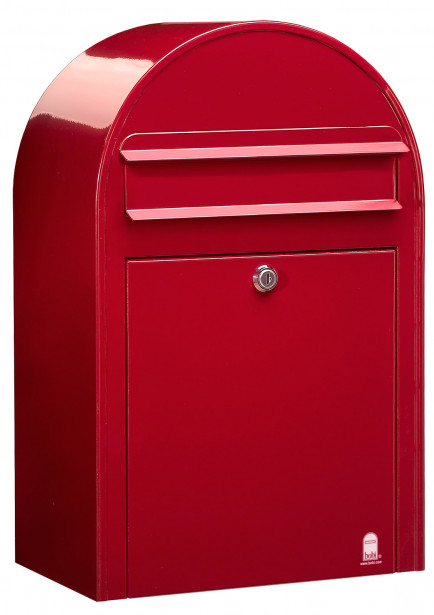 metallinen postilaatikko punainen