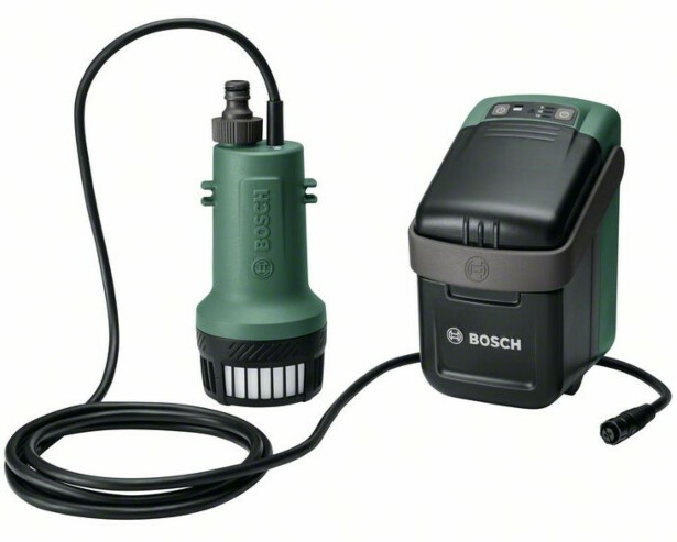 Akkuvesipumppu Bosch GardenPump 18, 18V, 2.5Ah akulla
