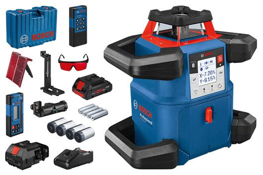 Pyörivä laser Bosch Professional GRL 600 CHV, 18V, 4.0Ah akulla