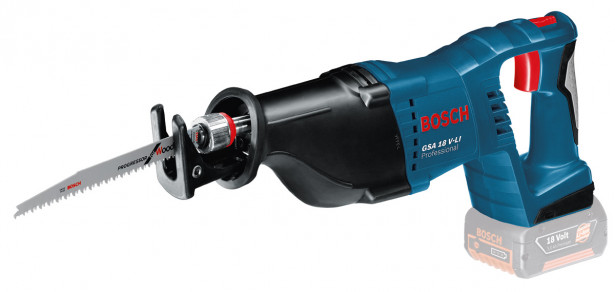 Akkupuukkosaha Bosch Professional GSA 18V-LI Solo, L-Boxx, 18V, ilman akkua