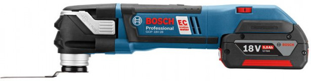 Akkumonitoimityökalu Bosch Professional GOP 18 V-28, 2x5.0Ah, L-Boxx + tarvikkeet
