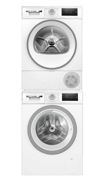 Pesukone ja kuivausrumpu Bosch WAN2821SSN-WTH85V0SSN Serie 4, 8/8kg, valkoinen