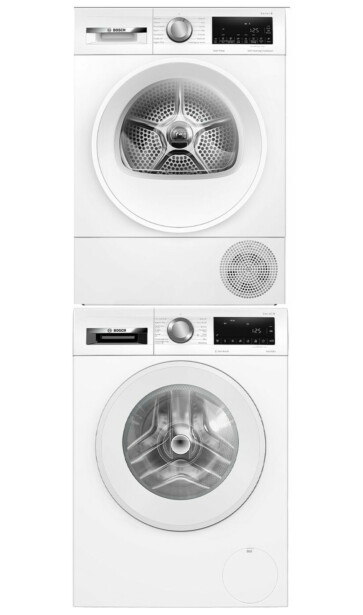 Pesukone ja kuivausrumpu Bosch WGG244ZMSN-WQG2450MSN Serie 6, 10/9kg, valkoinen