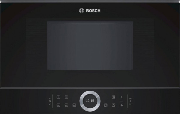 Mikroaaltouuni Bosch Serie 8 BFR634GB1, 60cm, oikealle avautuva, musta