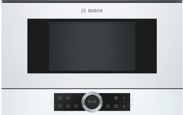 Mikroaaltouuni Bosch Serie 8 BFR634GW1, 60cm, valkoinen, integroitava