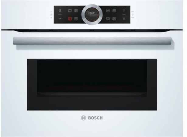 Yhdistelmäuuni Bosch Serie 8 CMG633BW1, 60cm, valkoinen, integroitava