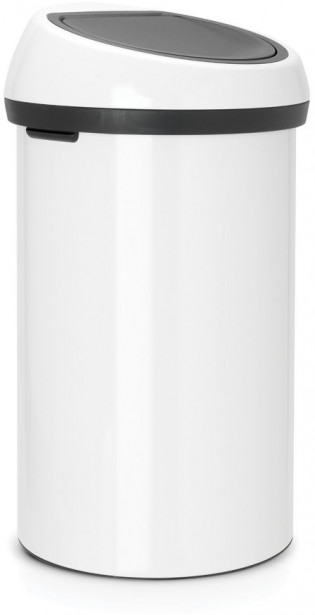 Roska-astia Brabantia Touch Bin, 60L, White