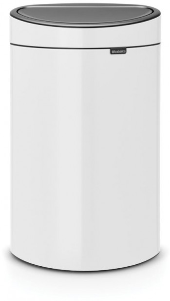 Roska-astia Brabantia Touch Bin, 40L, White