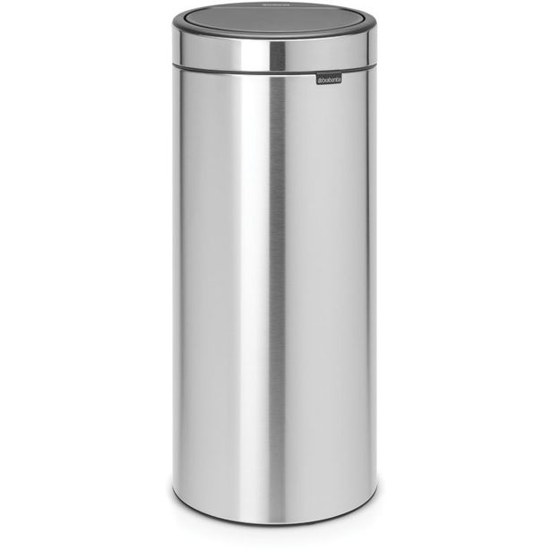 Roska-astia Brabantia Touch Bin, 30L, Matt Steel