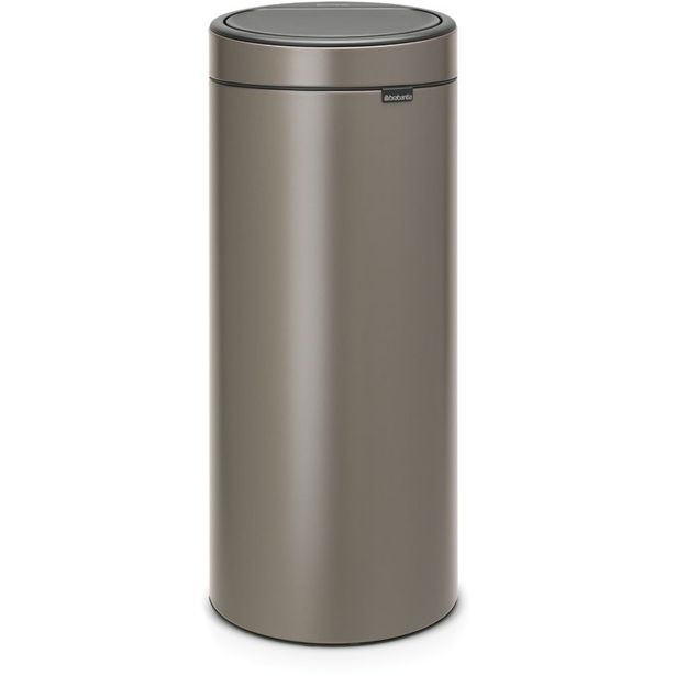 Roska-astia Brabantia Touch Bin, 30L, Platinum