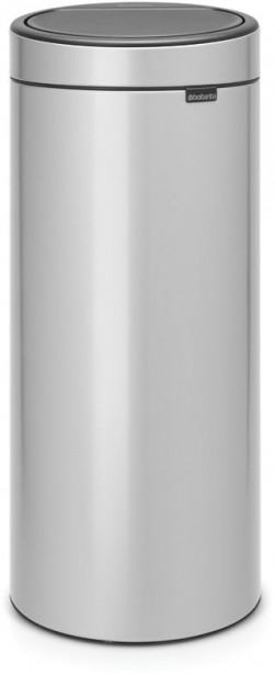 Roska-astia Brabantia Touch Bin, 30L, Metallic Grey