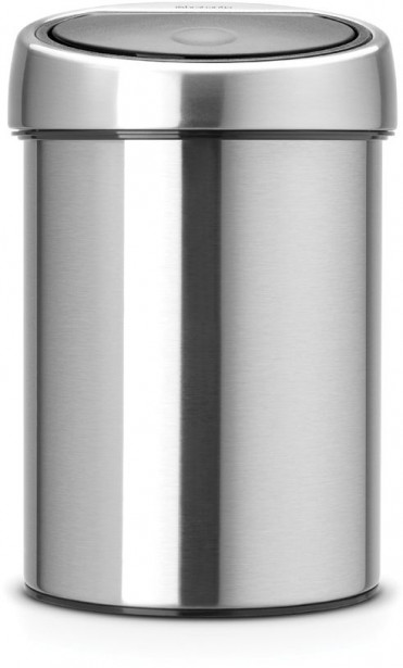 Roska-astia Brabantia Touch Bin, 3L, Matt Steel