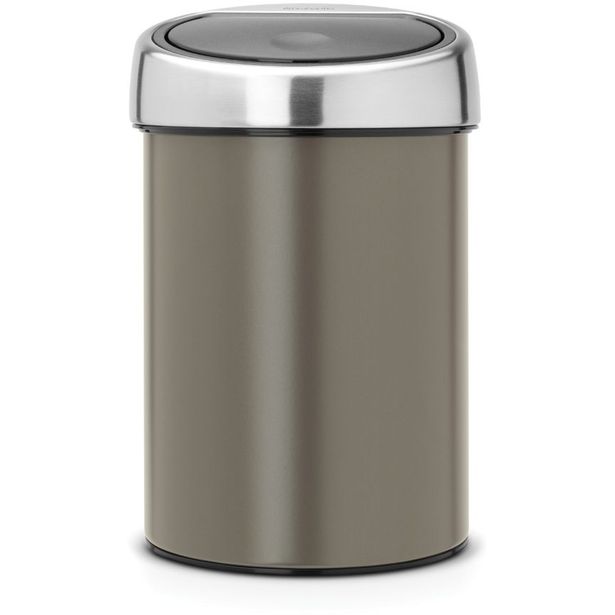 Roska-astia Brabantia Touch Bin, 3L, Platinum