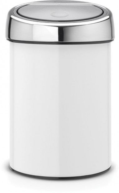 Roska-astia Brabantia Touch Bin, 3L, White