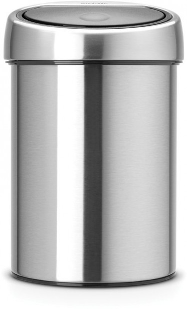 Roska-astia Brabantia Touch Bin, 3L, Matt Steel Fingerprint Proof