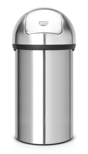 Roska-astia Brabantia Push Bin 60L, Matt Steel