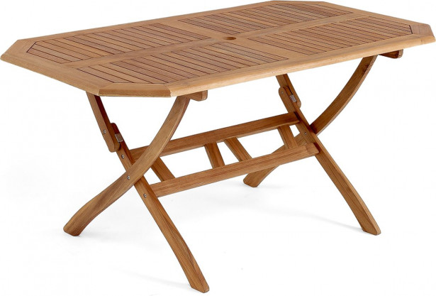Pöytä Everton, taitettava, 85x150cm, ruskea