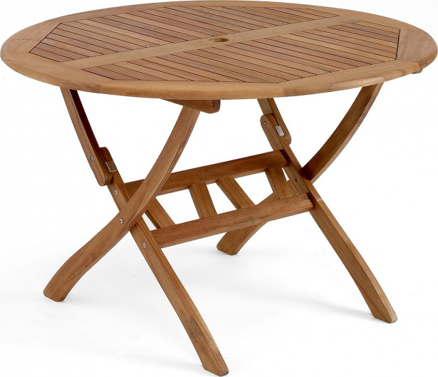Pöytä Everton, taitettava, Ø110cm, ruskea