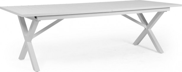Pöytä Hillmond, jatkettava, 100x240/310cm, valkoinen
