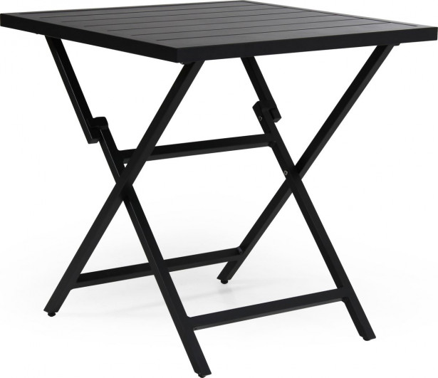 Pöytä Wilkie, taitettava, 72x72cm, musta