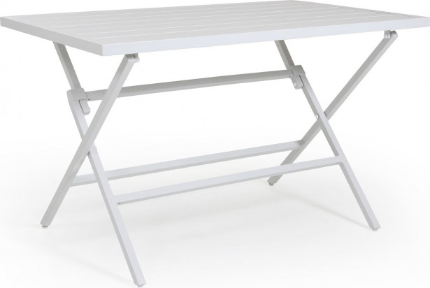 Pöytä Wilkie, taitettava, 72x120cm, valkoinen