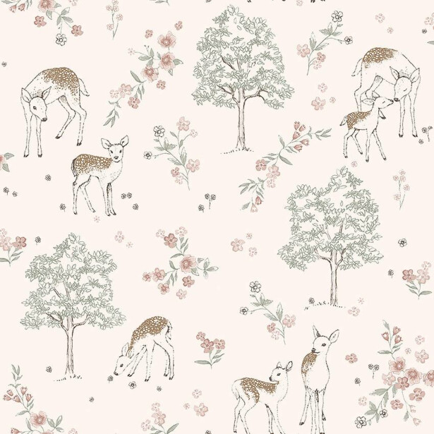 Tapetti Boråstapeter Newbie Deer Love 7473, 10.5x0.53m