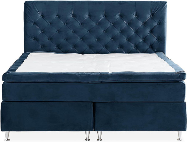 Sänkypaketti Kinnabädden Continental Velour 180x200cm sininen