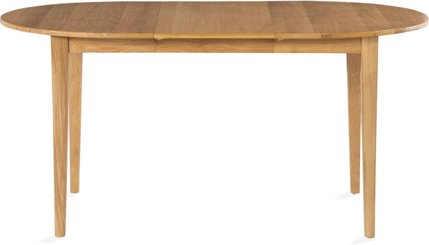 Jatkettava ruokapöytä Beagan 115-157cm pyöreä massiivitammi ruskea