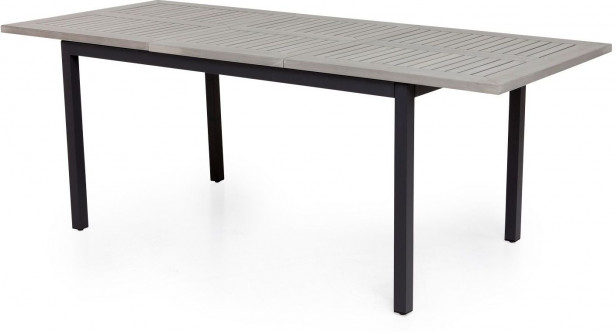 Pöytä Dalen, jatkettava, 152-210cm, musta/harmaa