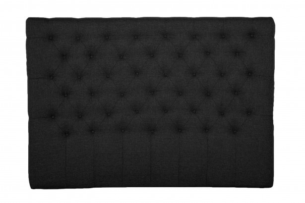 Sängynpääty Manchester tikattu matala 160x180 cm musta