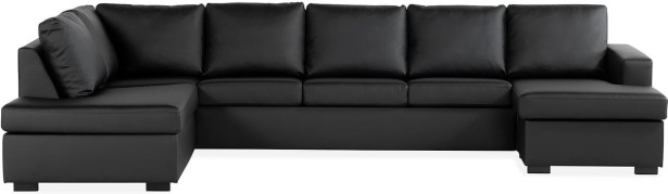 U-sohva Scandinavian Choice Crazy XL 6 ist vasen keinonahka antrasiitti