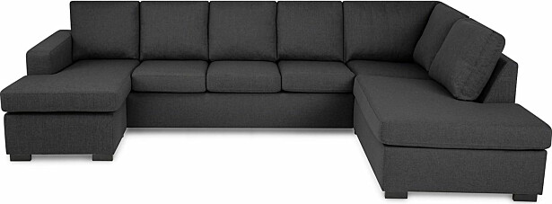 U-sohva Scandinavian Choice Crazy XL 4+1 ist oikea matalat jalat tummanharmaa/musta