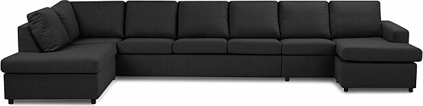 U-sohva Scandinavian Choice Crazy XXL 6 ist vasen matalat pyöreät jalat antrasiitti/black