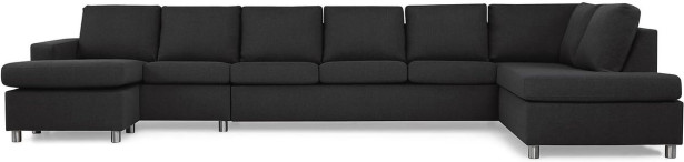 U-sohva Scandinavian Choice Crazy XXL 7 ist oikea antrasiitti/metalli