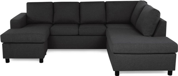 U-sohva Scandinavian Choice Crazy L 3 ist oikea antrasiitti