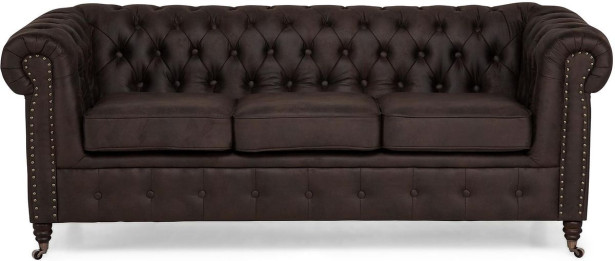 Sohva Manor House Chesterfield Deluxe 3 ist ruskea