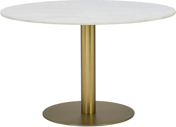 Ruokapöytä Concept 55 Capri 106cm pyöreä marmori messinki/valkoinen