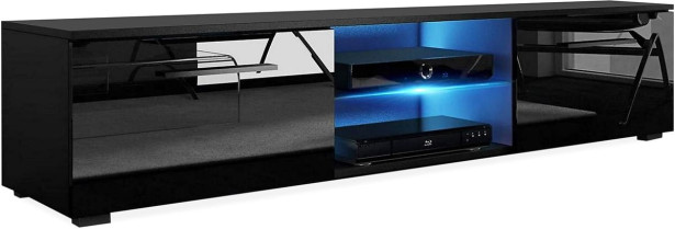 TV-taso Concept 55 Storsjö 140cm LED-valaistus musta