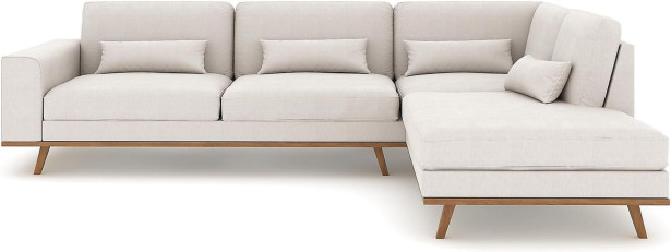 L-sohva Copenhagen 4 ist oikea beige